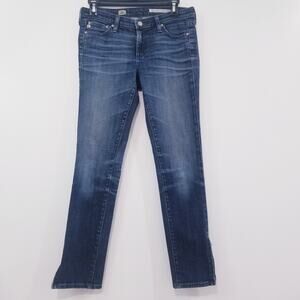 AG Adriano Goldschmied Zip Legging Blue Denim